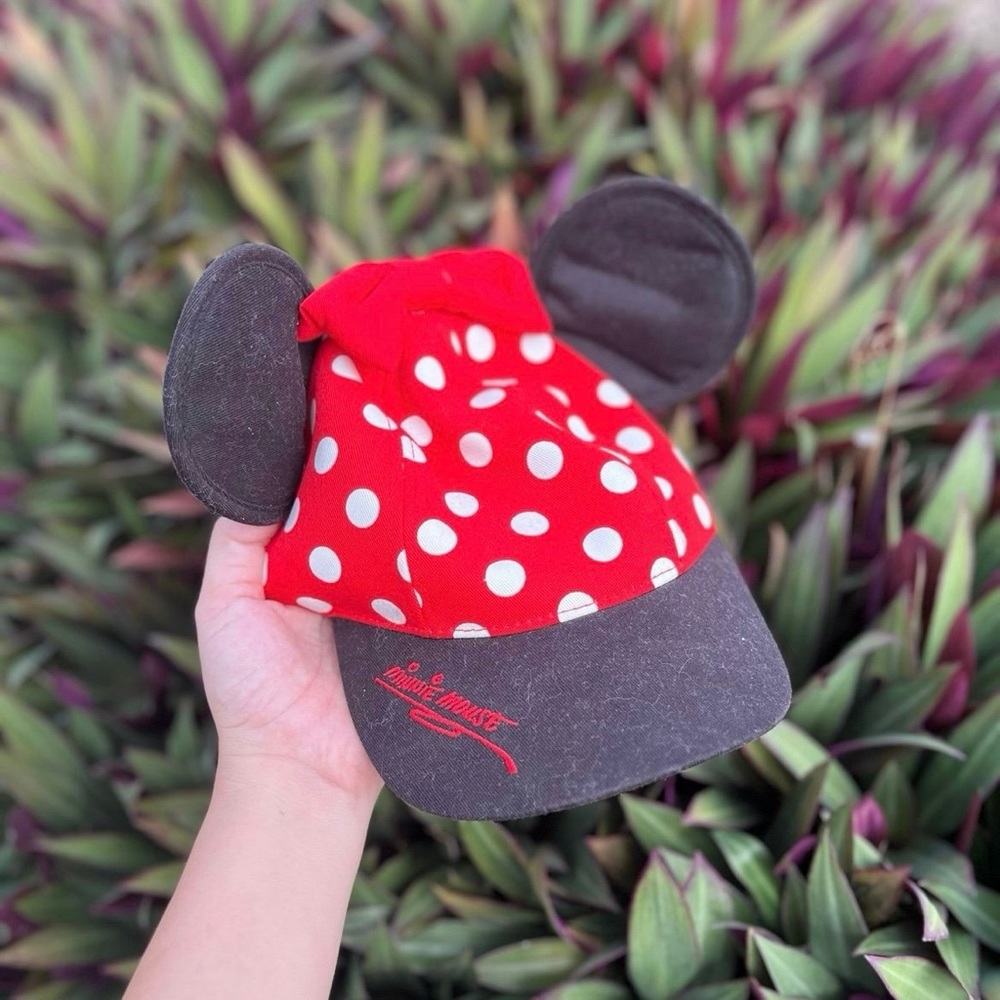 Disney Minnie Mouse Red, White & Black Polka Dot Cap - Picture 3 of 12